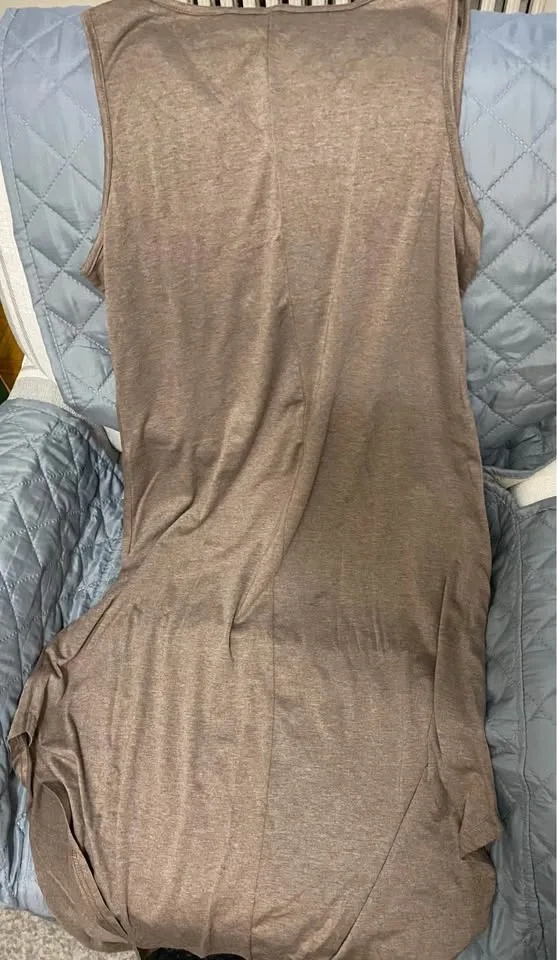 Women's Heart Print V-Neck Tank Dress - Medium - photo 5
