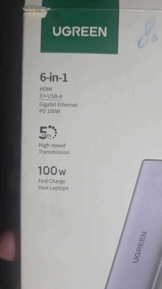 UGREEN 6-in-1 USB-C Hub 4K Adapter (new open box) - photo 2