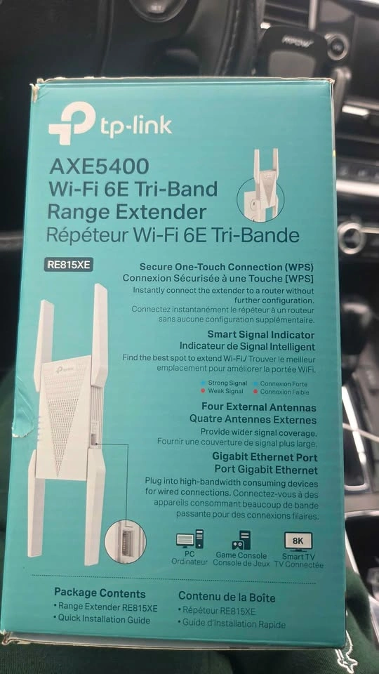 TP-Link AXE5400 Wi-Fi 6E Tri-Band Range Extender RE815XE (Open B - photo 2
