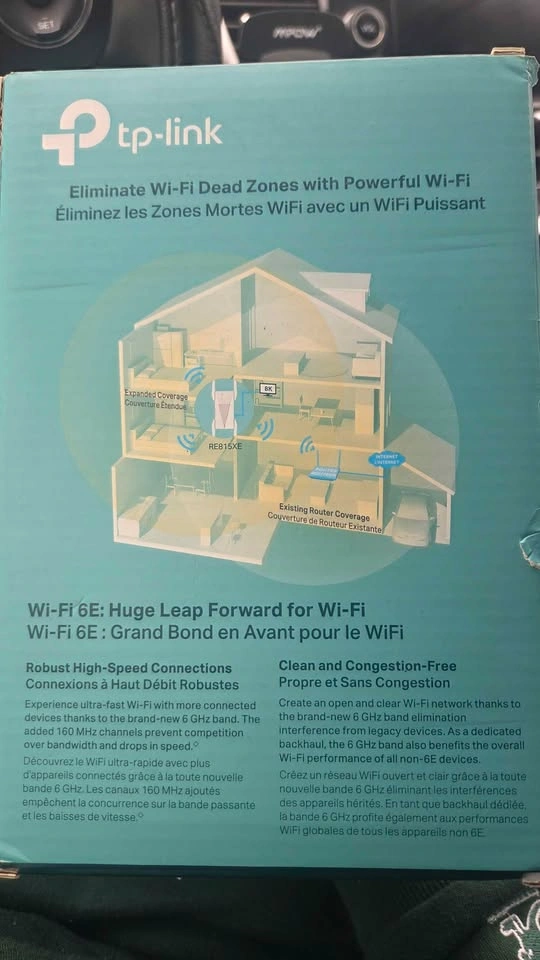 TP-Link AXE5400 Wi-Fi 6E Tri-Band Range Extender RE815XE (Open B - photo 3