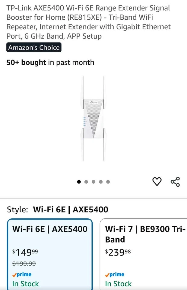TP-Link AXE5400 Wi-Fi 6E Tri-Band Range Extender RE815XE (Open B - photo 5