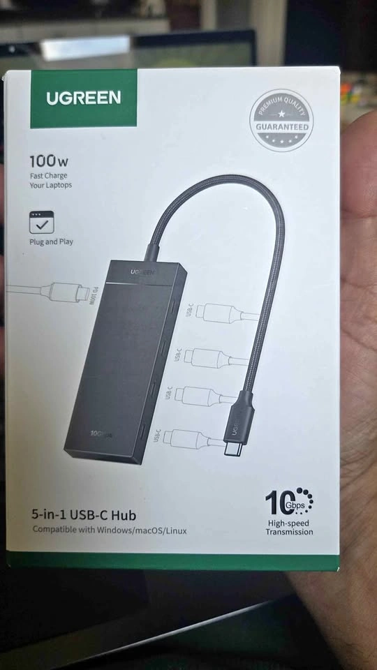 UGREEN 5-in-1 USB-C Hub 100W PD 10Gbps