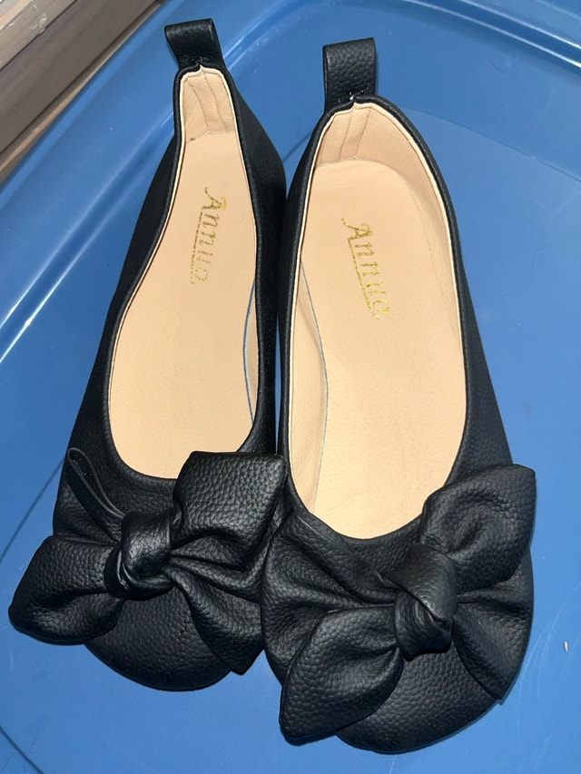 Black flats size 7 bow business casual comfortable - photo 2