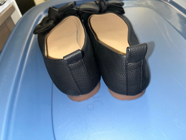 Black flats size 7 bow business casual comfortable - photo 4