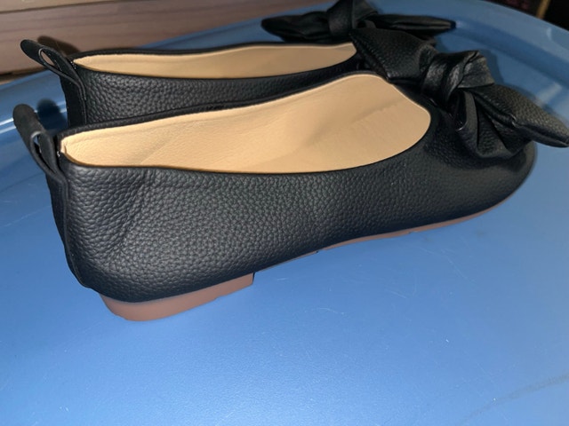 Black flats size 7 bow business casual comfortable - photo 5
