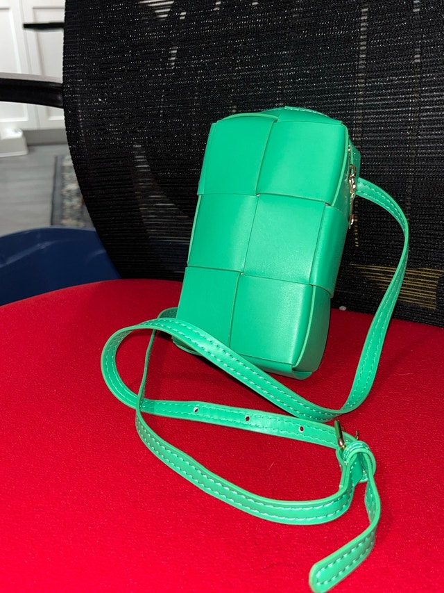 Small chic green versatile crossbody purse