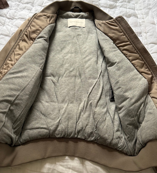 Babaton Bomber Jacket - Size Small - Taupe - photo 2