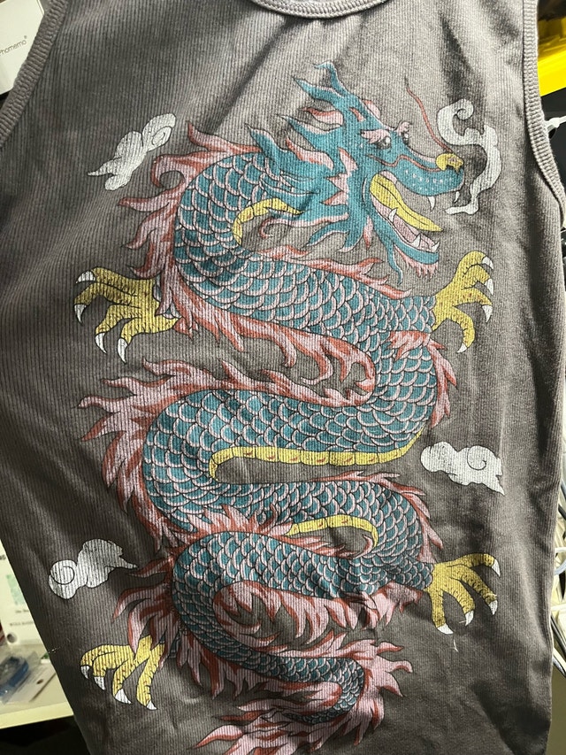 Lauren Moshi Designer Dragon Tank Top - Size L