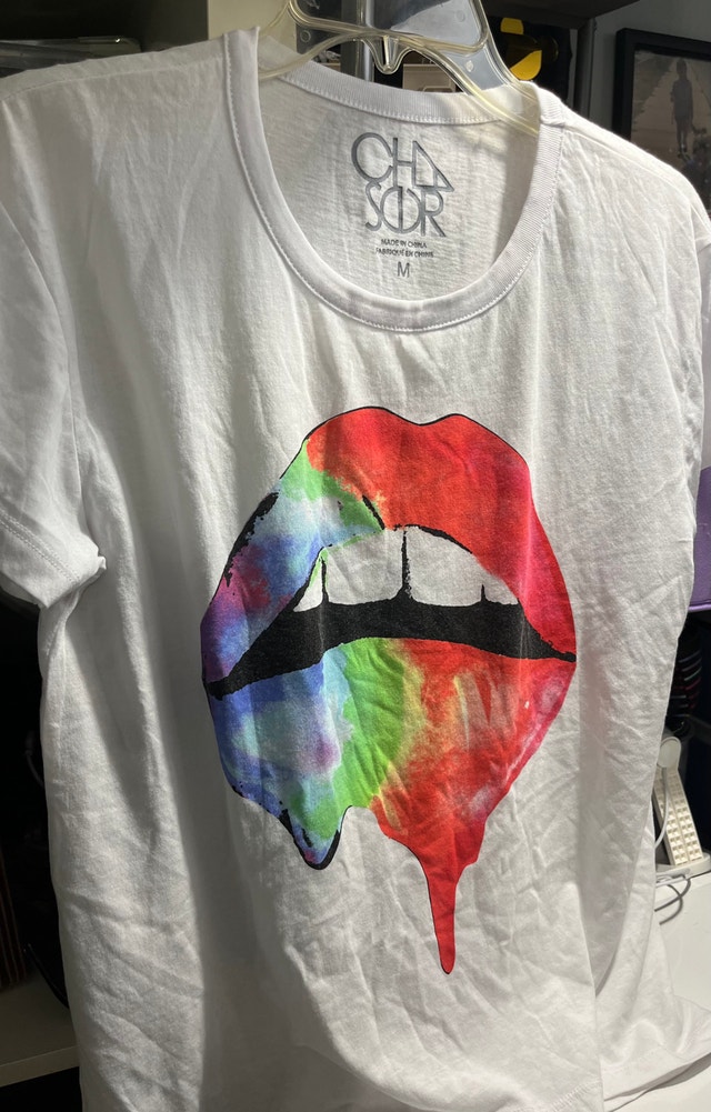 Chaser white designer tee size Medium