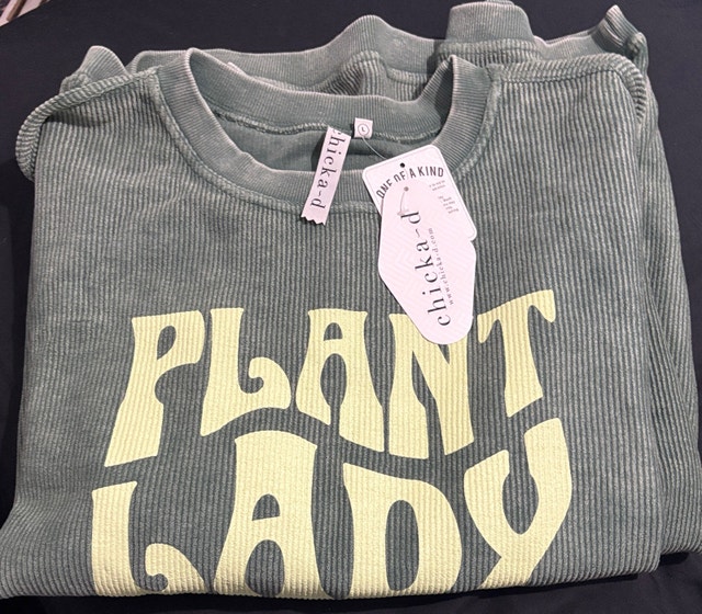 Plant Lady Green Sweater 100% Cotton - Size L