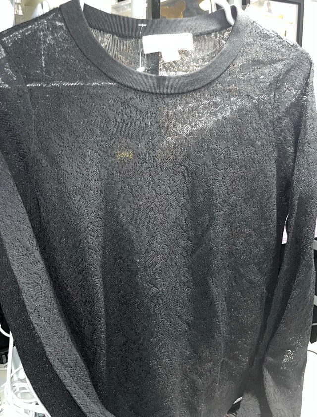 Michael Kors Black Sheer Top Size Small