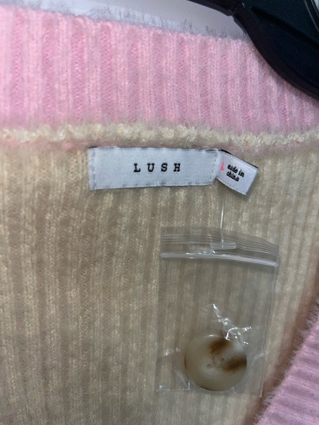 Beige Pink LUSH Soft Cozy Nylon Sweater - Large - photo 2