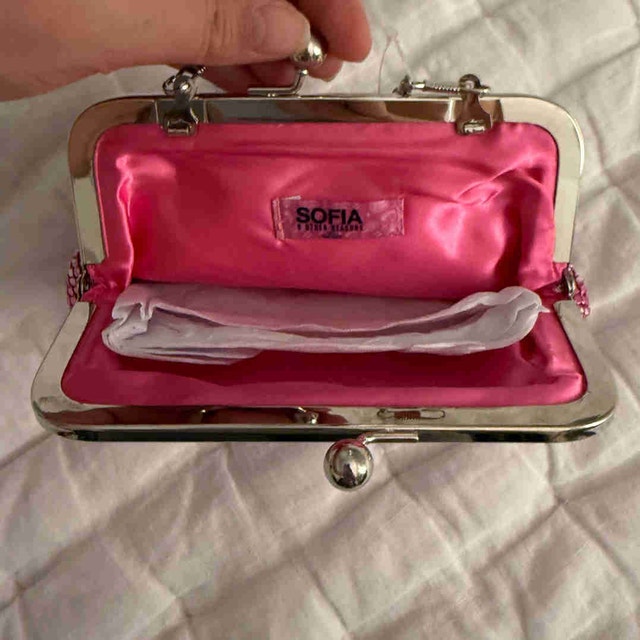 8 Other Reasons Pink Snap Closure Bag with Silver Chain - photo 3