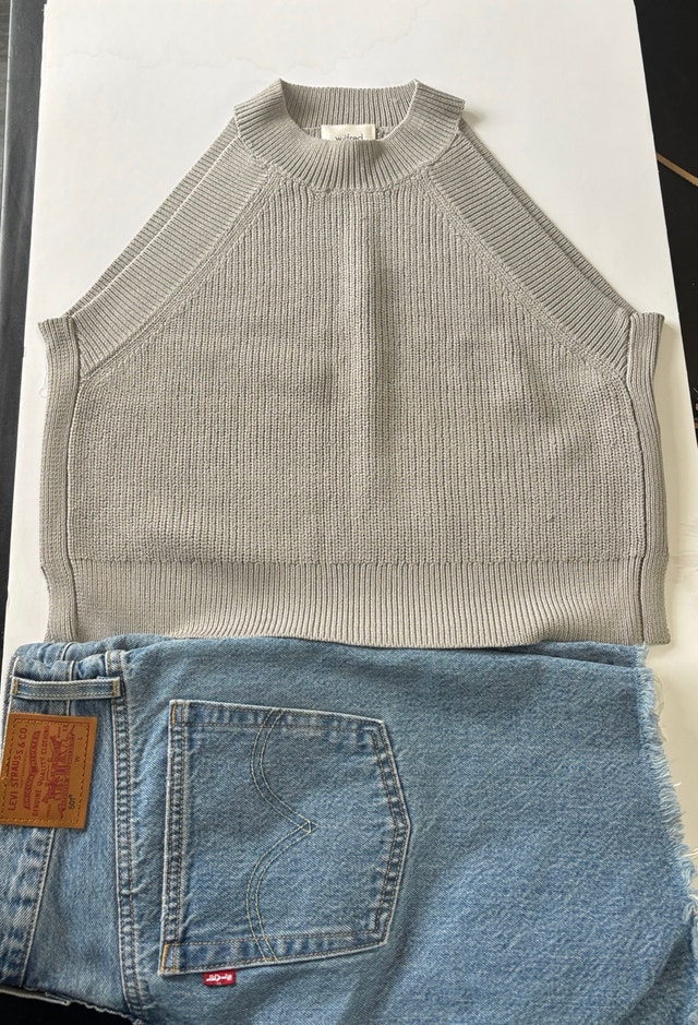 3pcs set - Wilfred top Levis Jean shorts + purse - photo 4