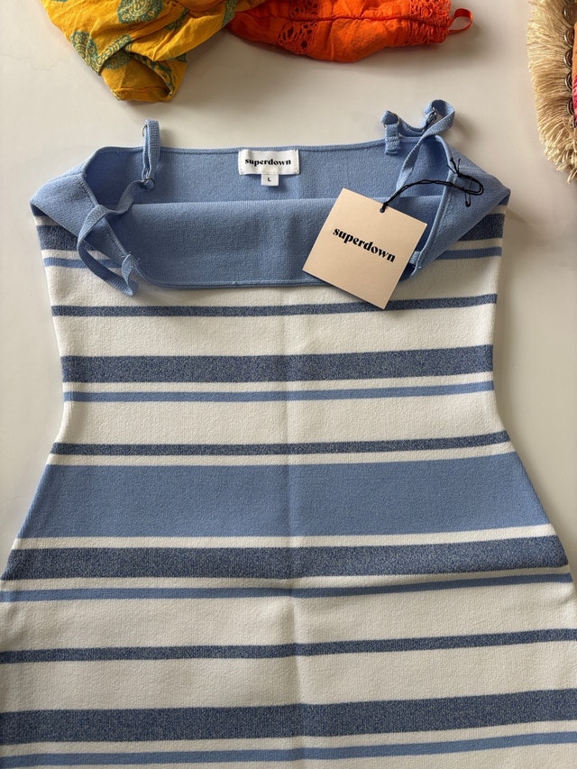 Superdown striped Dress size large