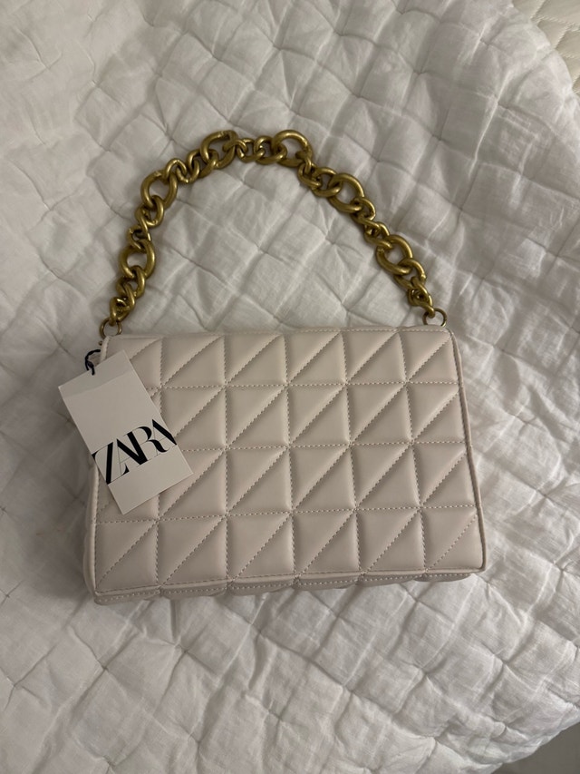 ZARA clutch bag with gold chain purse