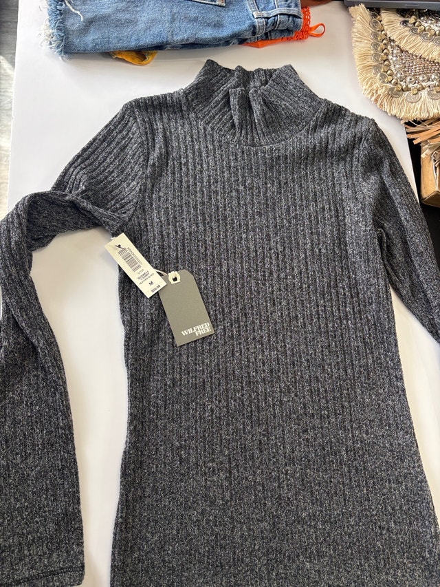 Wilfred Free Long Sleeve Mock Neck Dress - Medium