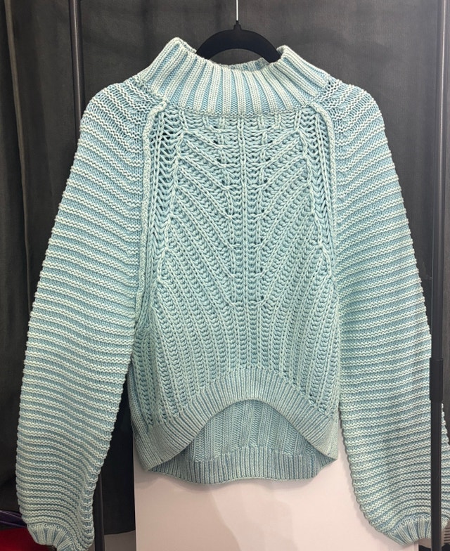 Free People Mint Cable Knit Turtleneck Sweater - photo 2