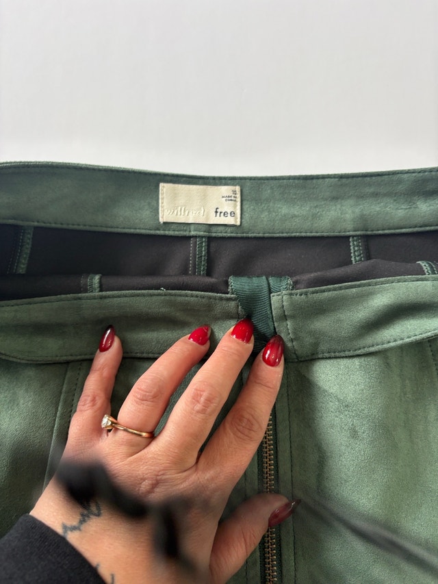 Wilfred Free Green Suede Skirt - Size Small - photo 2