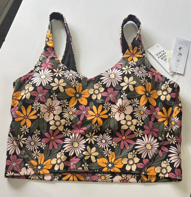 The Happy Place Crop Top Active Wear - Floral - New w/ Tags - Sm