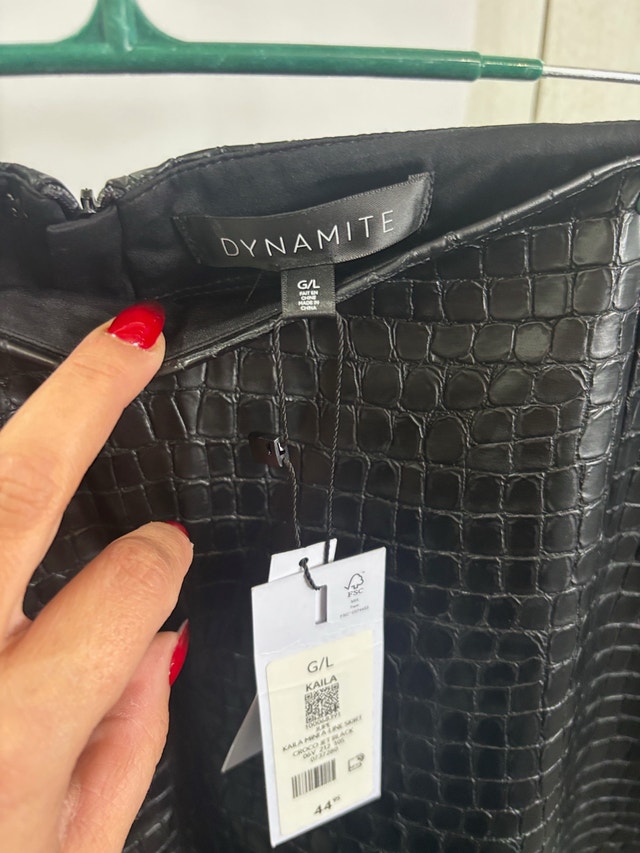Dynamite Skirt Unique Crocodile Print Large