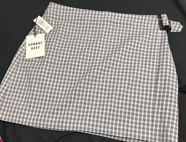 Sunday Best Plaid Skirt Buckle Accent Size 10 - photo 2