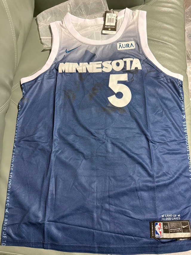 Anthony Edward's Minnesota Nike Jersey L