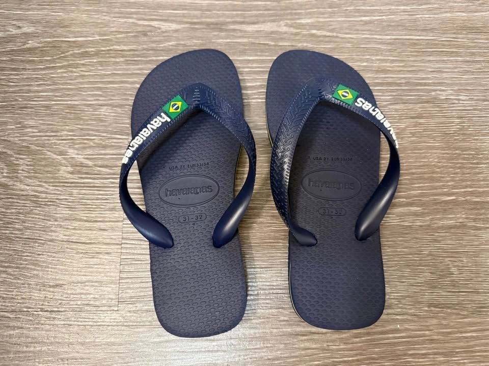 Havaianas Kids Flip Flops – Size 2 (Youth) – Navy Blue - photo 2