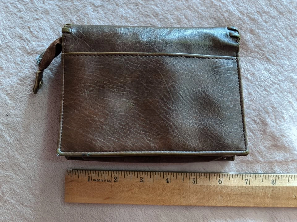 brown leather clutch wallet - photo 2
