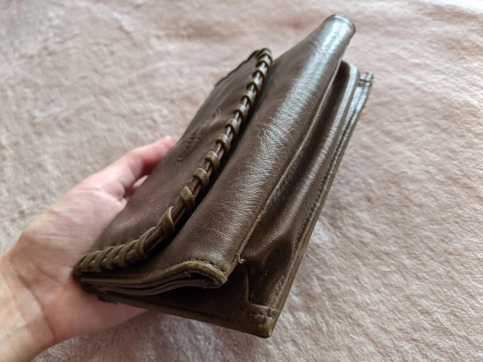 brown leather clutch wallet - photo 3