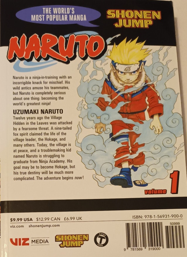 Naruto Vol. 1 Masashi Kishimoto English Manga Book - photo 2