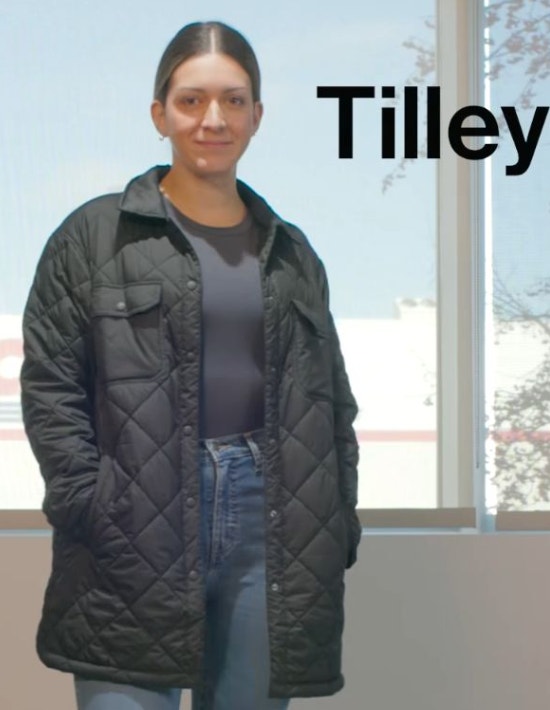 NEW Women's Small Tilley Quilted Jacket, Black