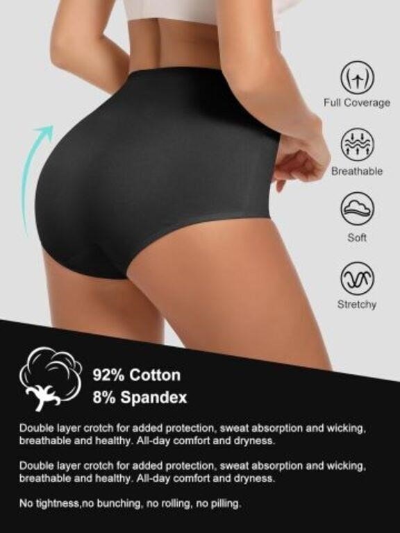 NEW MEIYATING Womens Small Cotton High Waisted Underwear Stretch - photo 4