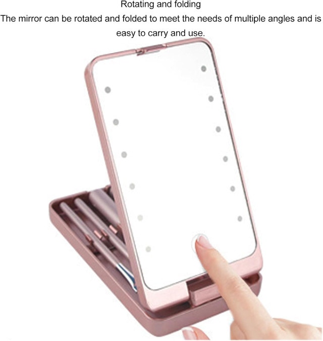 NEW Travel Makeup Brush Set with Mirror - photo 2