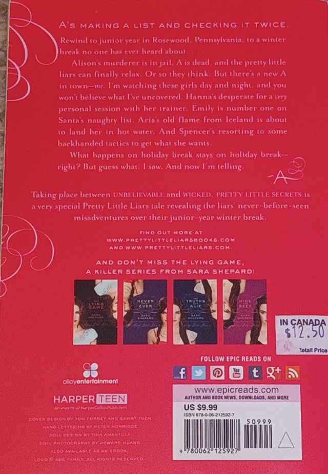 Pretty Little Secrets Book, A Pretty Little Liars Collection - photo 2