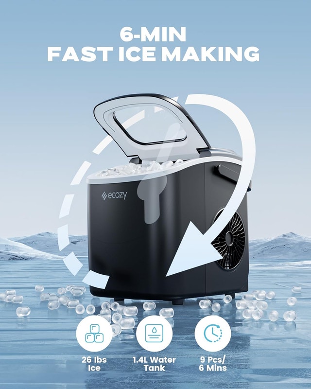 NEW Ecozy Ice Machine Countertop Portable - photo 2