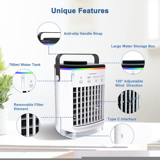 NEW Portable Mini Air Conditioner Cooling Fan - photo 3