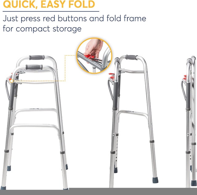 Drive Medical Deluxe Two Button Folding Walker - photo 5