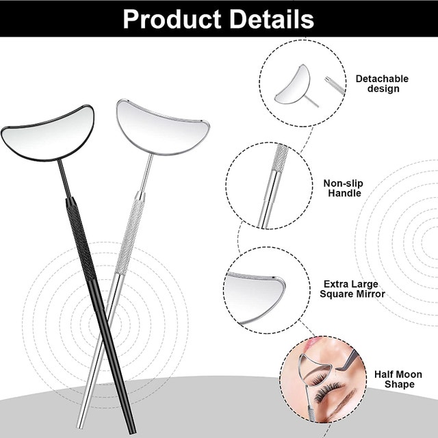 NEW Half Moon Detachable Eyelash Extension Mirror - photo 2