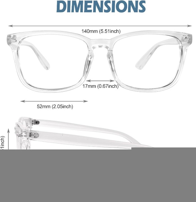 NEW Transparent Glasses Happy Store CN82 Large Bold Frame UV 400 - photo 2