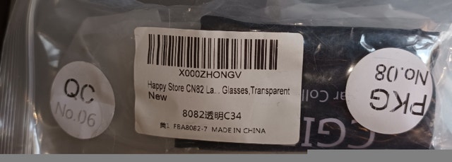 NEW Transparent Glasses Happy Store CN82 Large Bold Frame UV 400 - photo 5