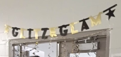 Glitz & Glam Party Decoration Large Foil Letter Banner Black Gol - photo 2
