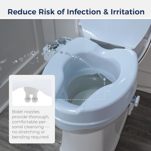 NEW Drive Medical Raised Toilet Seat with Bidet - photo 3