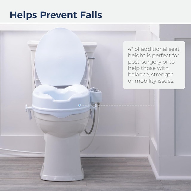 NEW Drive Medical Raised Toilet Seat with Bidet - photo 4