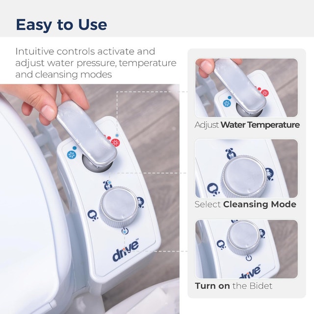 NEW Drive Medical Raised Toilet Seat with Bidet - photo 5
