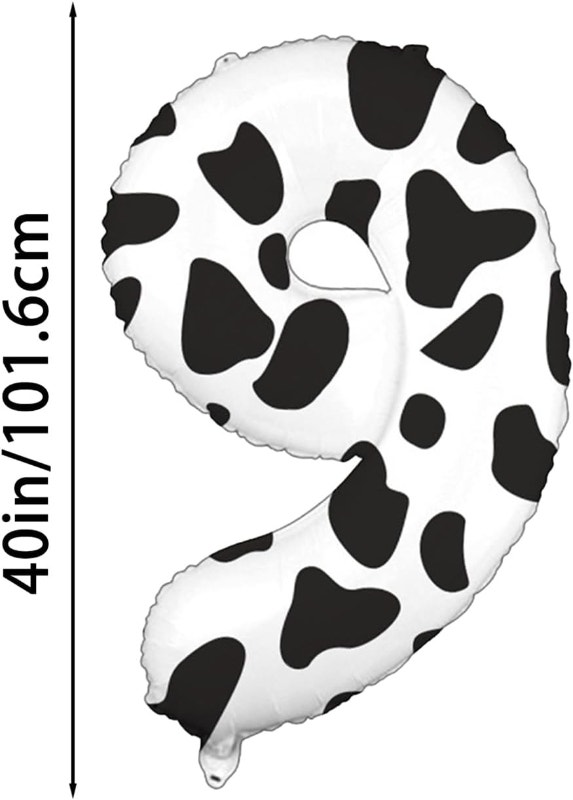 40 Inch Foil Cow Balloons - Number 9 or 6 - photo 3