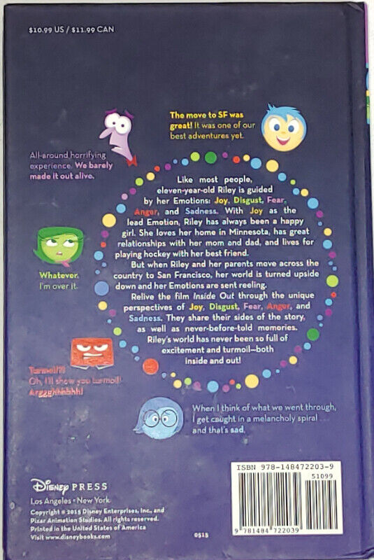 Disney Pixar Inside Out Movie - Driven by Emotions HARD Book - photo 2
