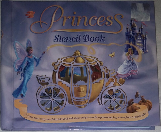 5 Classic Princess Fairytales Stencil Hard Cover Book