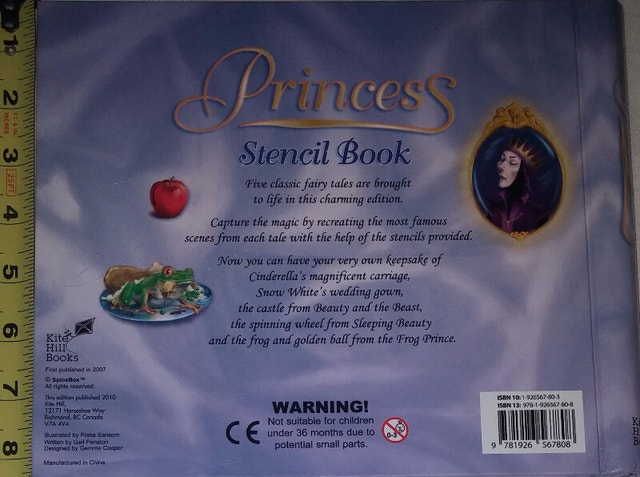 5 Classic Princess Fairytales Stencil Hard Cover Book - photo 2
