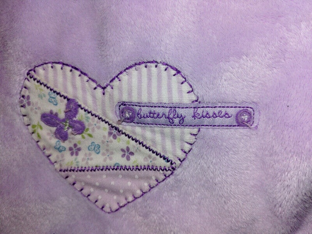 Carter's Soft Purple Heart Baby Blanket - photo 2